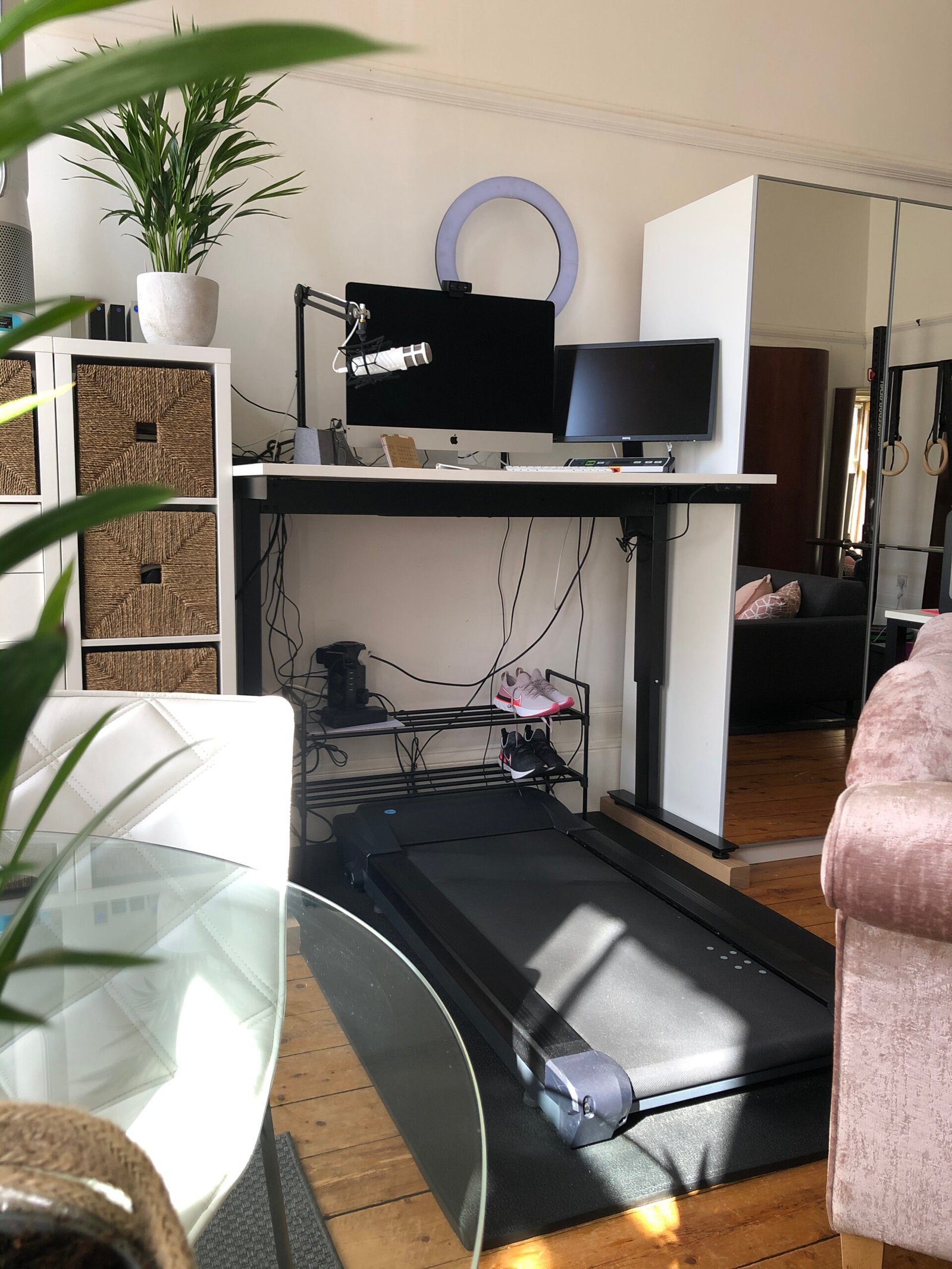 sit/stand desk office setup